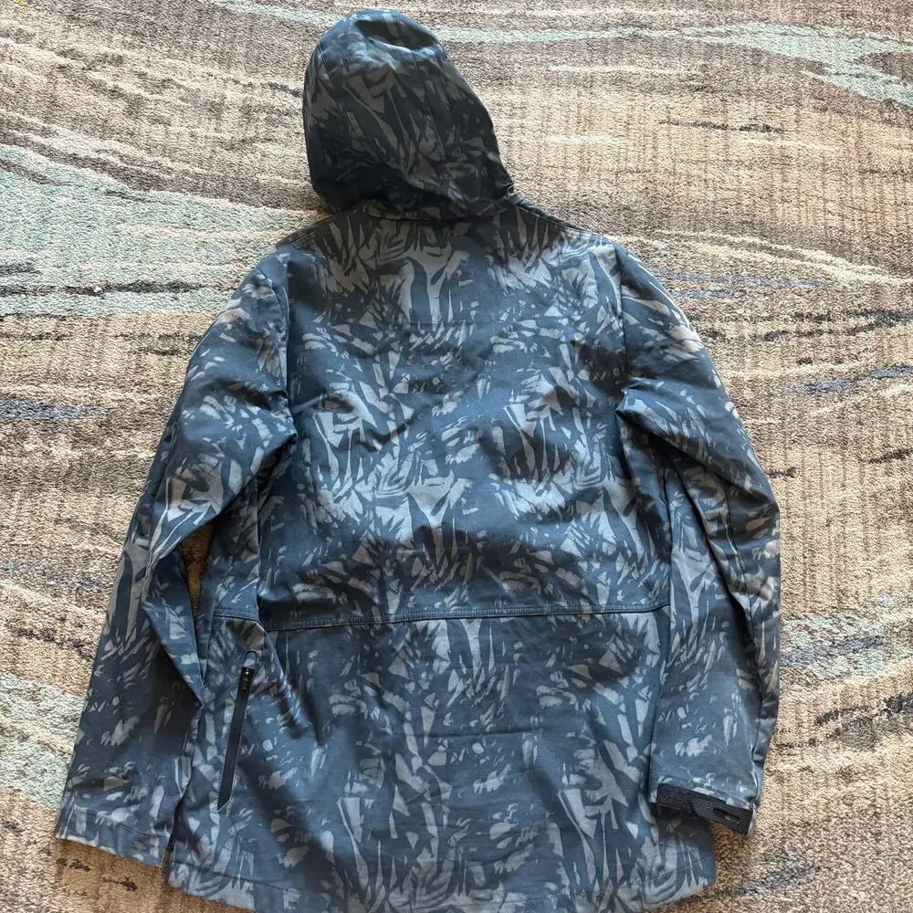 Men's Tavik Interface Gray Blue Hooded Shell Parka Windbreaker Jacket Sz Medium